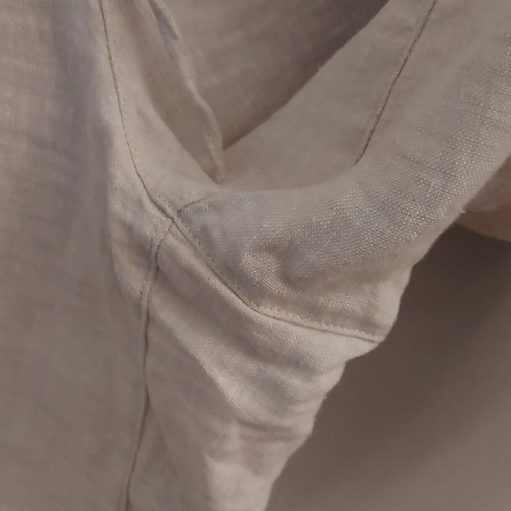 LANDS END Womens High Rise Pullon 10in Cream Color sz 18 Bermuda Shorts - Picture 6 of 12